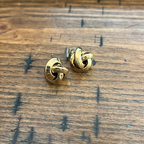 Gold Knot Earring posts!! - Picture 2 of 4